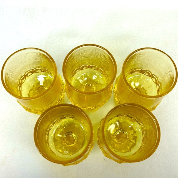 - - Retro  set of 5 TIFFIN GLASS  “ Franciscan Madeira” pedestal wine gobl… - Picture 2 of 6